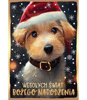 Kartka świąteczna z życzeniami, urocza PP2266