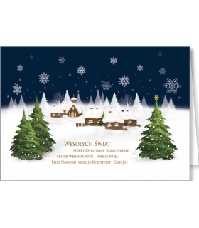 Kartka świateczna z życzeniami w kilku językach GD-T 139