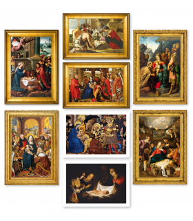 Kartki Świąteczne bez życzeń, puste zestaw 8 szt RRBT2