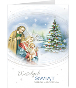 Kartka religijna bez życzeń Święta Rodzina BR-BT 21