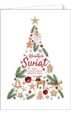 Kartka świąteczna bez życzeń fundacyjna GD-BT 126