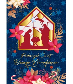 Religijna Kartka świąteczna witraż DK950