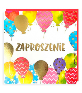 Zaproszenia na imprezę, uniwersalne, firmowe  mix 5 szt PMZ114