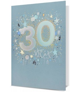Kartki na 30 urodziny, pięknie zdobione, eleganckie H2951