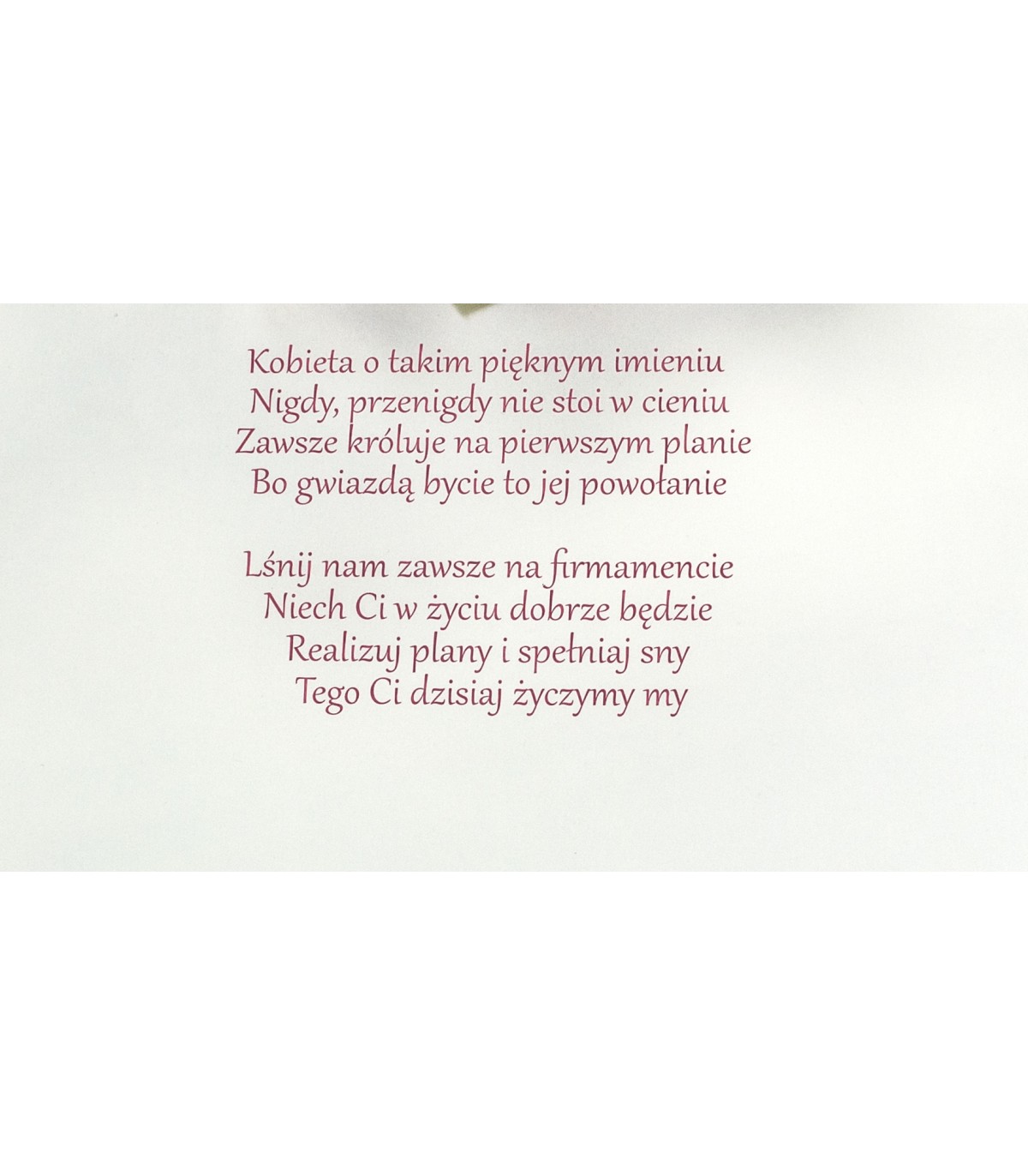 Kartka imieninowa dla Kobiety, przestrzenna 3D M921