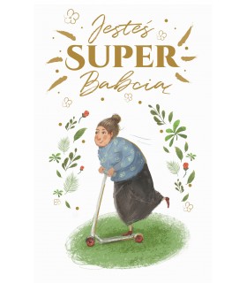 Kartka dla Super Babci z życzeniami U112
