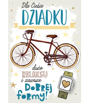 Kartka dla super Dziadka z życzeniami DK1101
