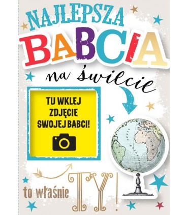 Prezent dla Babci Kartka ze zdjęciem Babci DK1099