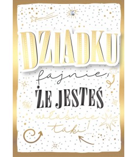 Kartka dla Dziadka z życzeniami, pięknie zdobiona DK1097