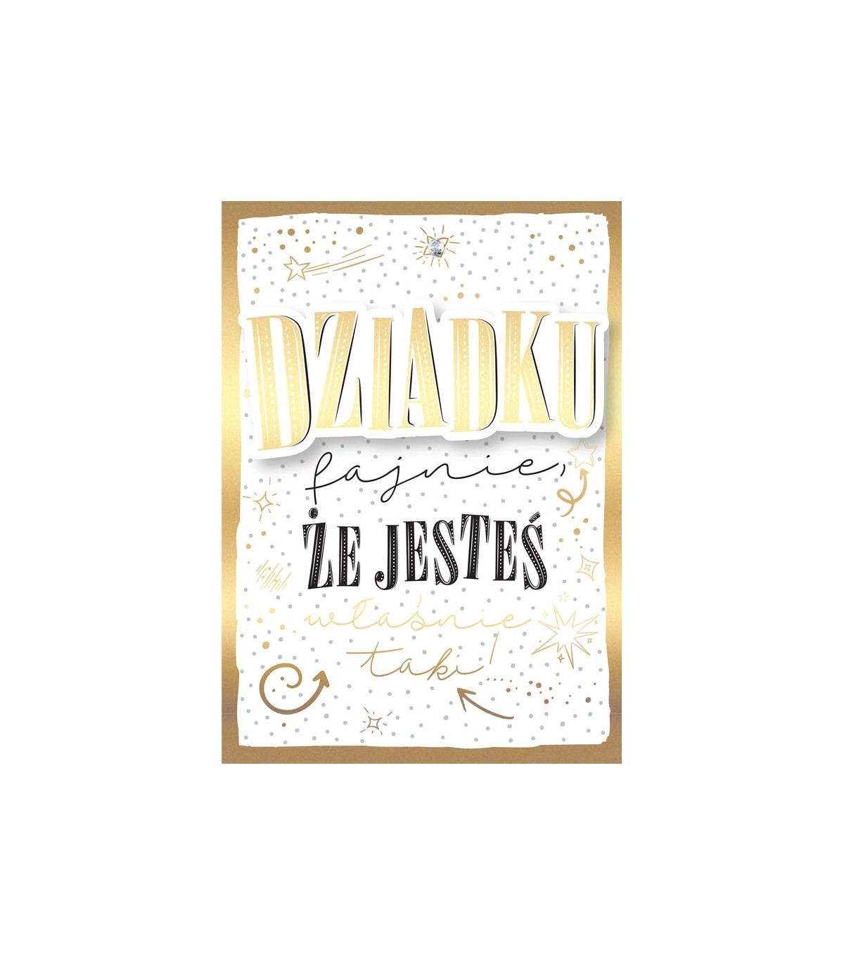 Kartka dla Dziadka z życzeniami, pięknie zdobiona DK1097