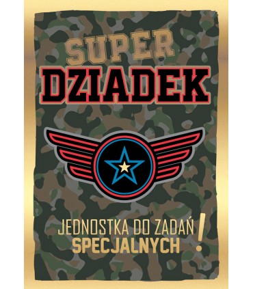 Kartka dla Dziadka Super Bohatera PR538
