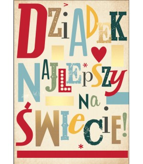 Kartka dla Najlepszego Dziadka na świecie PR537
