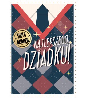 Prezent na Dzień Dziadka Kartka z super życzeniami PR536