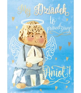Kartka z życzeniami dla Dziadka Anioła PR467