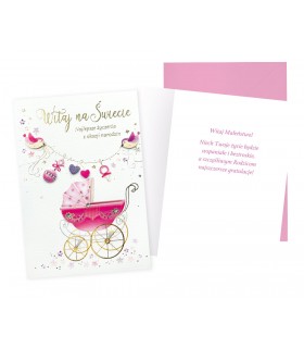 Kartka z okazji Narodzin Dziewczynki, Córeczki DK1059