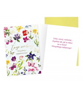 Kartka urodzinowa pastelowa, romantyczna DK1063