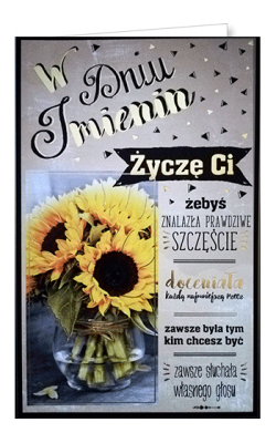 Kartka imieninowa z życzeniami  IM6