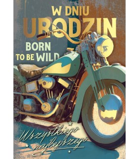 Kartka urodzinowa dla motocyklisty DK1077