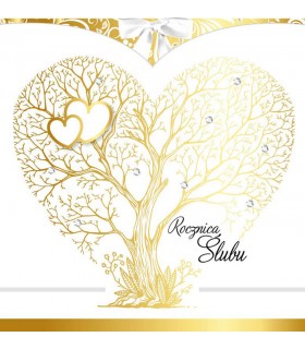 Kartka z okazji Rocznicy Ślubu Duża, zdobiona cyrkoniami KPE213