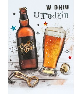 Kartka na Urodziny dla Mężczyzny piwosza M937