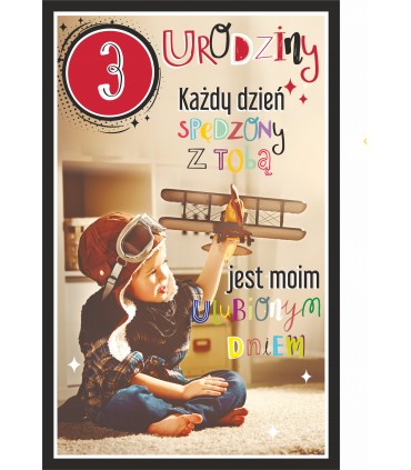 Kartka z okazji 3 urodzin dla chłopczyka U118