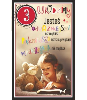 Kartka z okazji 3 urodzin dla Księżniczki U122