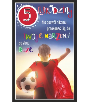 Kartka na 5 urodziny dla super Bohatera, Mistrza U125