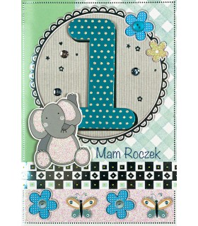 Kartka na Roczek, na Pierwsze Urodzinki M509