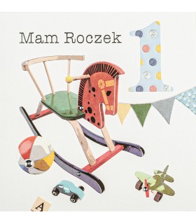 Kartka na Roczek , prezent na pierwsze urodzinki M626