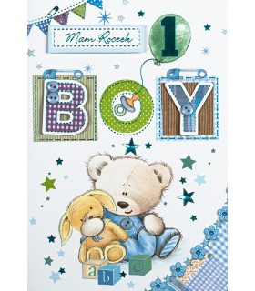 Kartka na Roczek dla Chłopczyka, urocza M268