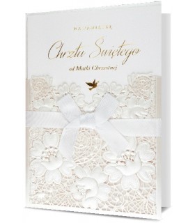Kartka od Matki Chrzestnej na Chrzest, elegancka HM972
