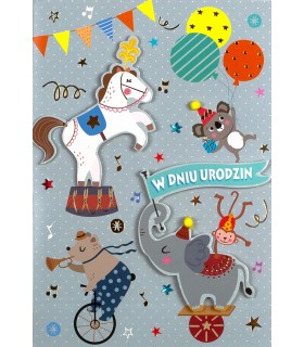 Kartka urodzinowa dla dziecka, wesoła M956