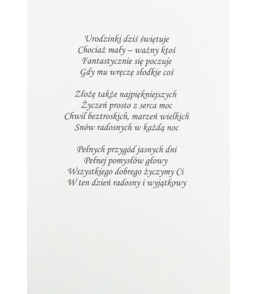 Kartki na Urodziny dla Dzieci, pięknie zdobione M954