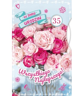 Kartka na 30,35,40,45,50,55...80,85 urodziny GM1023