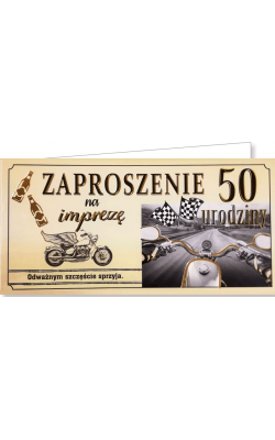 Zaproszenie na 50 urodziny zestaw 10 szt ZAB 39