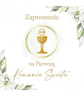 Zaproszenia na Pierwszą Komunie Świętą komplet 10 szt. ASZP43