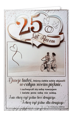 Pamiątka na 25 Rocznicę ślubu RS3