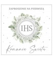 Zaproszenia Komunijne delikatnie zdobione mix 10 szt. ASZP44
