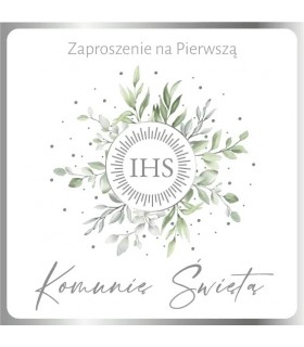 Zaproszenia na Pierwszą Komunie Świętą zestaw 10 szt. ASZP42