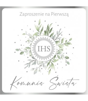 Zaproszenia na Pierwszą Komunie Świętą zestaw 10 szt. ASZP42