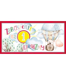 Zaproszenie Roczek, Pierwsze Urodzinki komplet 10 szt ZAB172