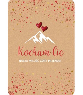 Kartka miłosna z serduszkami, z mottem DK1103