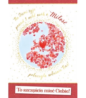 Kartka miłosna z pięknymi życzeniami DK1106