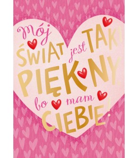 Kartka miłosna pięknie zdobiona DK1109