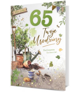 Kartka na urodziny z cyframi do naklejenia wieku HM3057