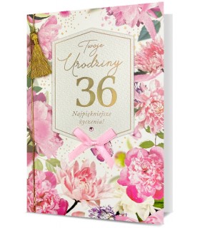 Kartka urodzinowa z cyframi do naklejenia wieku HM3049