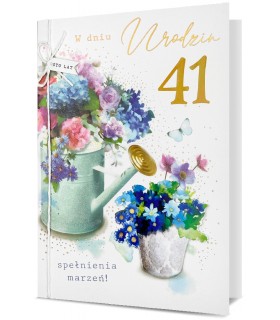 Kartka urodzinowa z naklejkami cyferkami wieku HM3046