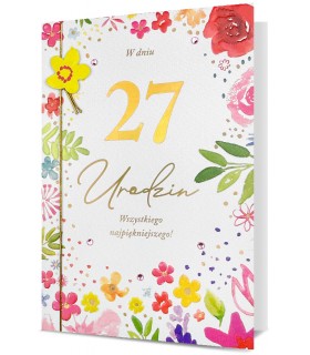 Kartka urodzinowa z cyframi do naklejenia wieku HM3043