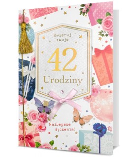 Kartka na Urodziny z cyframi do naklejenia wieku HM3042