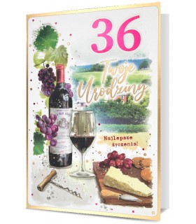 Kartka na Urodziny z cyframi do naklejenia wieku HM3065